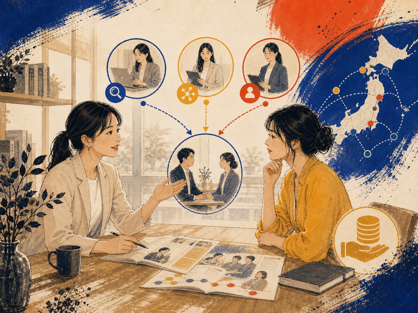TMSパートナー｜月会費7,700円〜・TMS連盟直営の低月会費店舗型を象徴するウォールアート